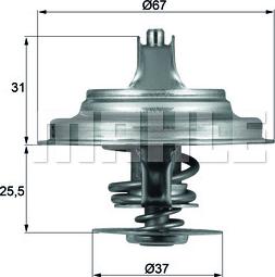 MAHLE TX 25 87 D - Термостат (с прокл.) (87 C) AUDI 80/90/100/200/A6/Coupe 1.8-2.5 78-97, VOLVO 240/740/760/940/960 2.4 autosila-amz.com