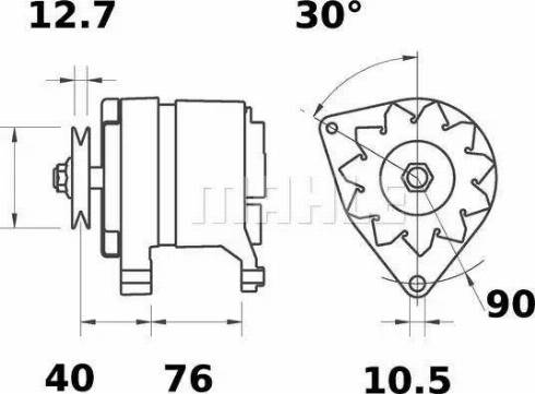 MAHLE MG 582 - Alternator Opel 70A autosila-amz.com