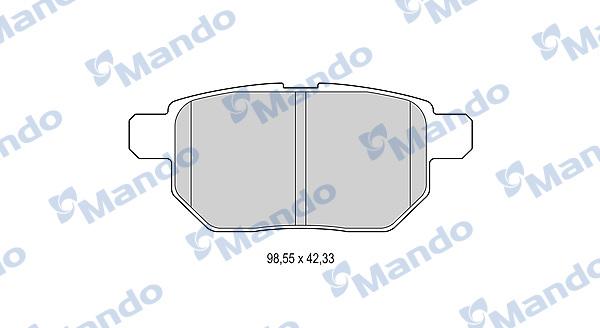 Mando MBF015880 - Комплект высокоэффективных тормозных колодок autosila-amz.com
