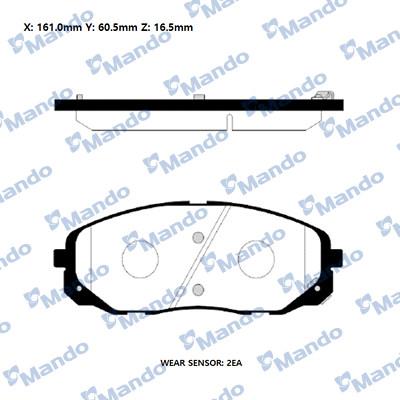 Sangsin Brake SP1688 - Тормозные колодки, дисковые, комплект autosila-amz.com