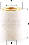 Mann-Filter C 1036/2 - Воздушный фильтр, двигатель autosila-amz.com