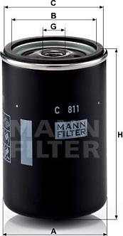 Mann-Filter C 811 - Воздушный фильтр, двигатель autosila-amz.com