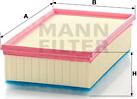 Mann-Filter C 30 190 - Воздушный фильтр, двигатель autosila-amz.com