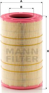 Mann-Filter C 32 1700/2 - Фв MANN C 32 1700/2 (C 32 1700, AR 350/5, A 8579) CASE CONSTRUCTION осн, вторичный CF 18 190/2 autosila-amz.com