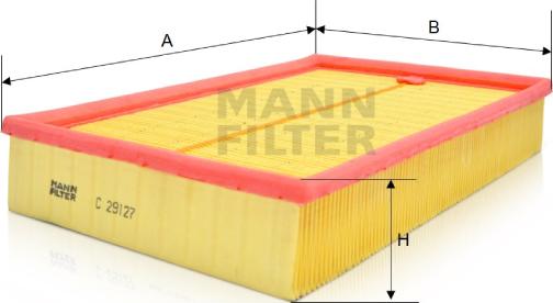 Mann-Filter C 29 127 - Воздушный фильтр, двигатель autosila-amz.com