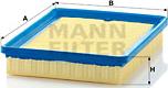 Mann-Filter C 2469 - Воздушный фильтр, двигатель autosila-amz.com