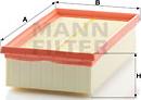 Mann-Filter C 2485/1 - Воздушный фильтр, двигатель autosila-amz.com