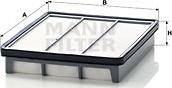 Mann-Filter C 2542 - Воздушный фильтр, двигатель autosila-amz.com