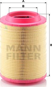 Mann-Filter C 25 660/2 - Воздушный фильтр, двигатель autosila-amz.com