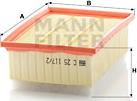Mann-Filter C 25 117/2 - Воздушный фильтр, двигатель autosila-amz.com