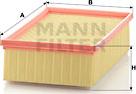 Mann-Filter C 25 136 - Воздушный фильтр, двигатель autosila-amz.com