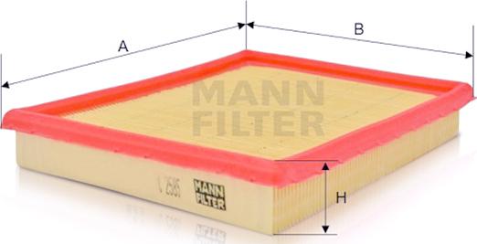 Mann-Filter C 2585 - Воздушный фильтр, двигатель autosila-amz.com