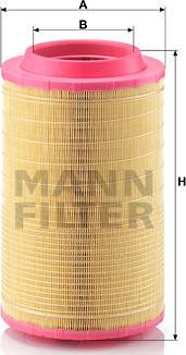 Mann-Filter C 25 860/6 - Воздушный фильтр, двигатель autosila-amz.com