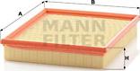 Mann-Filter C 2696 - Воздушный фильтр, двигатель autosila-amz.com