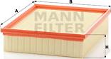 Mann-Filter C 26 168/2 - Воздушный фильтр, двигатель autosila-amz.com