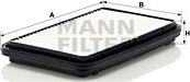 Mann-Filter C 2622 - Воздушный фильтр, двигатель autosila-amz.com