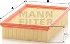Mann-Filter C 28 100 - Воздушный фильтр, двигатель autosila-amz.com