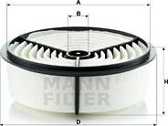 Mann-Filter C 2262 - Воздушный фильтр, двигатель autosila-amz.com