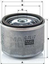 Mann-Filter C 77/7 - Воздушный фильтр, двигатель autosila-amz.com