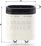 Mann-Filter CP 27 001 - Воздушный фильтр, двигатель autosila-amz.com
