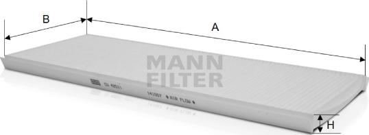 Mann-Filter CU 4251/1 - Фильтр воздуха в салоне autosila-amz.com