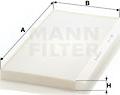 Mann-Filter CU 5366 - Фильтр воздуха в салоне autosila-amz.com