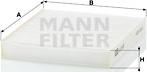 Mann-Filter CU 19 001 - Фильтр воздуха в салоне autosila-amz.com