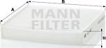 Mann-Filter CU 1827 - Фильтр воздуха в салоне autosila-amz.com