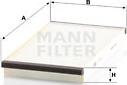 Mann-Filter CU 3020 - Фильтр воздуха в салоне autosila-amz.com