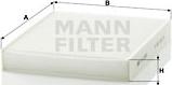 Mann-Filter CU 2559 - Фильтр воздуха в салоне autosila-amz.com