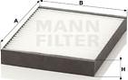 Mann-Filter CU 2513 - Фильтр воздуха в салоне autosila-amz.com