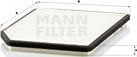 Mann-Filter CU 2525 - Фильтр воздуха в салоне autosila-amz.com