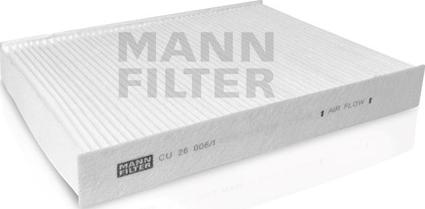 Mann-Filter CU 26 006/1 - Фильтр воздуха в салоне autosila-amz.com