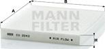 Mann-Filter CU 2043 - фильтр салона!\ Mazda 2 all models 03>/Mazda 6 all models 02> autosila-amz.com