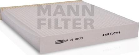 Mann-Filter CU 21 003/1 - Фильтр воздуха в салоне autosila-amz.com