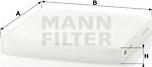 Mann-Filter CU 2358 - Фильтр воздуха в салоне autosila-amz.com