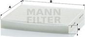 Mann-Filter CU 2362 - Фильтр воздуха в салоне autosila-amz.com