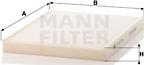Mann-Filter CU 27 004 - Фильтр воздуха в салоне autosila-amz.com