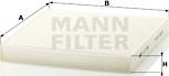 Mann-Filter CU 27 008 - Фильтр воздуха в салоне autosila-amz.com