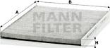 Mann-Filter CUK 3059 - Фильтр воздуха в салоне autosila-amz.com