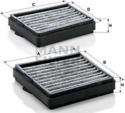 Mann-Filter CUK 20 000-2 - Фильтр воздуха в салоне autosila-amz.com