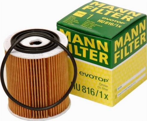 Mann-Filter HU 816/1 x - Масляный фильтр autosila-amz.com