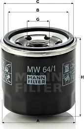 Mann-Filter MW 64/1 - Масляный фильтр autosila-amz.com