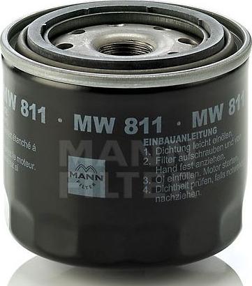 Mann-Filter MW 811 - Масляный фильтр autosila-amz.com