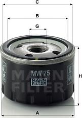 Mann-Filter MW 75 - Масляный фильтр autosila-amz.com