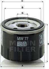 Mann-Filter MW 77 - Масляный фильтр autosila-amz.com