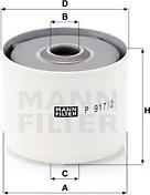 Mann-Filter P 917/2 x - Топливный фильтр autosila-amz.com