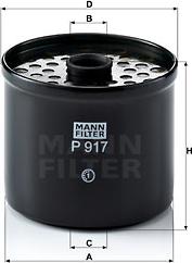 Mann-Filter P 917 x - Топливный фильтр autosila-amz.com