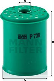 Mann-Filter P 738 x - Топливный фильтр autosila-amz.com