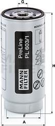 Mann-Filter PL 603/1 x - Топливный фильтр autosila-amz.com